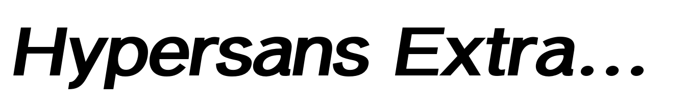 Hypersans Extra Bold Italic